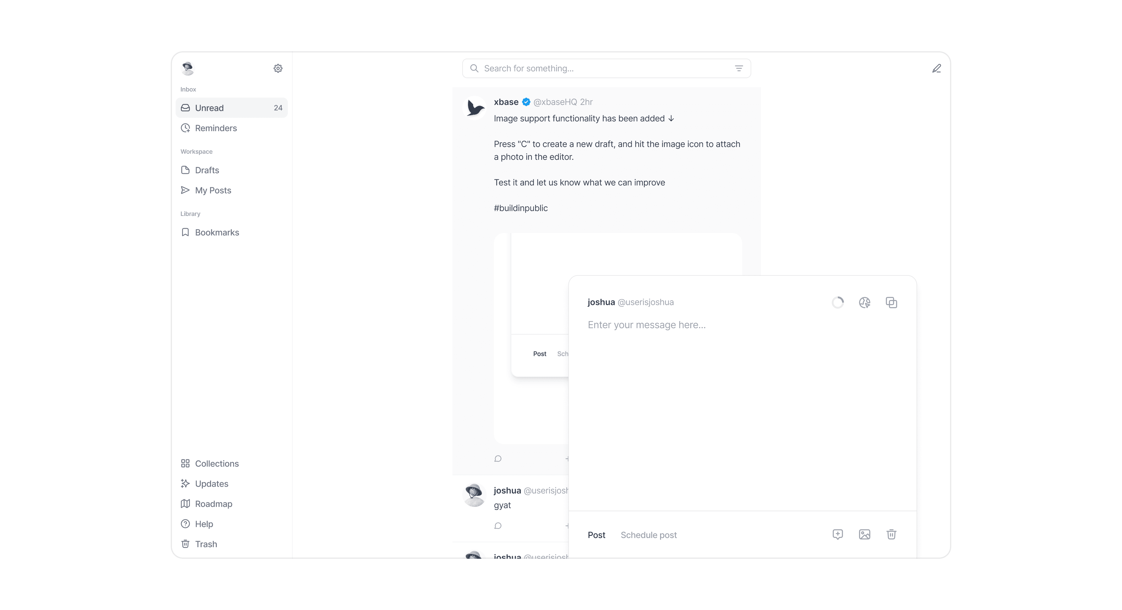 Composer modal